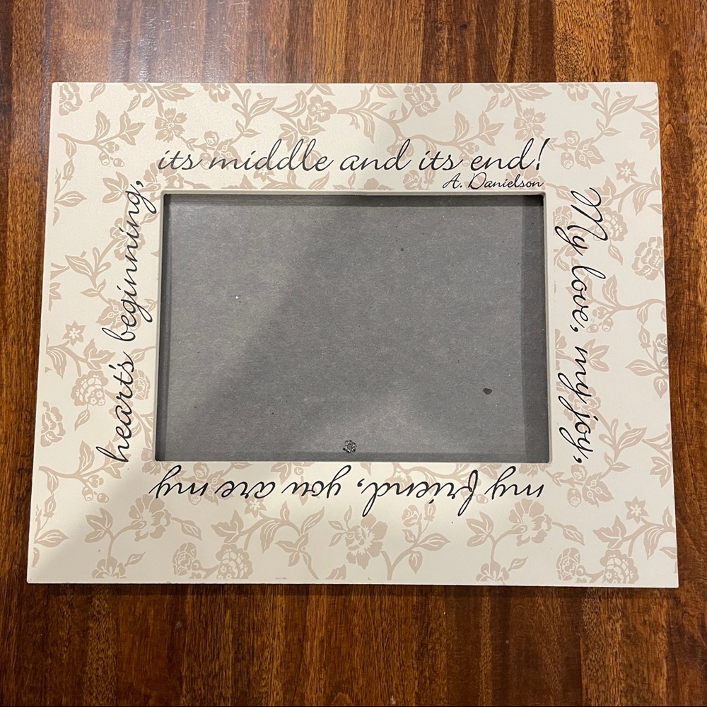 Wooden picture frame by Danielson Designs. Fits 5x7 photo